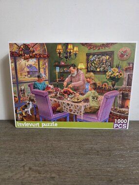 Thanksgiving Family Gathering - 1000 Piece Jigsaw Puzzle